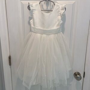 Elegant White Flower Girl Dress